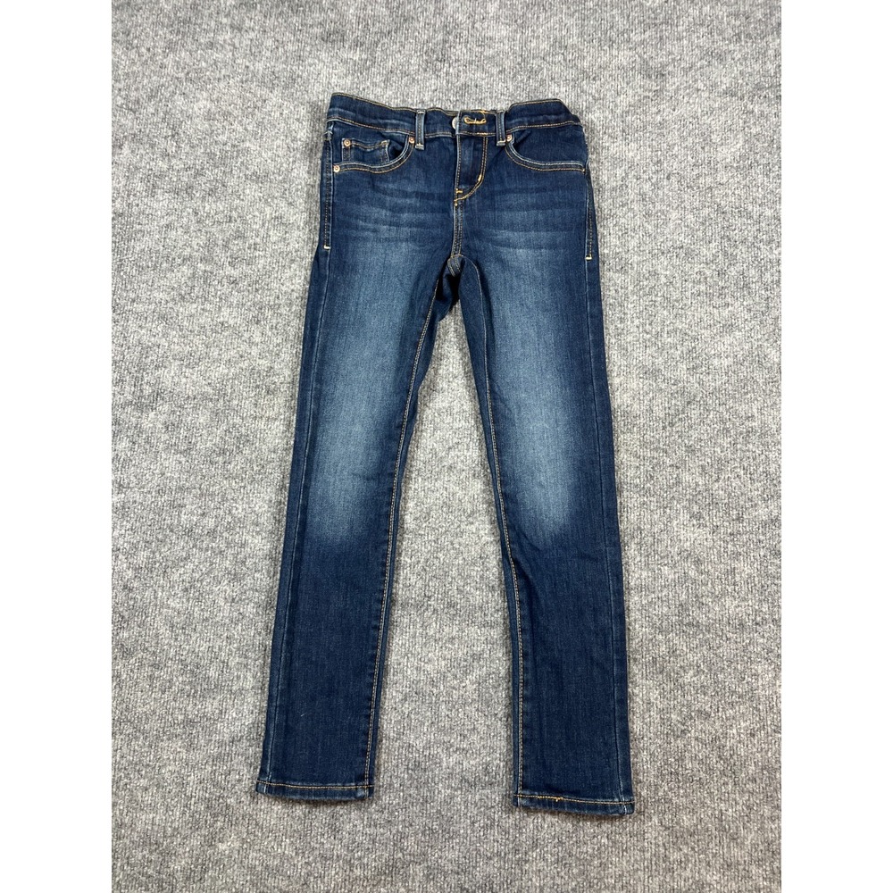 Signature By Levi's Skinny Jeans Girls 8 Blue Cotton Stretch Dark Wash Low Rise